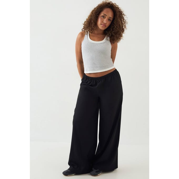 Dames Dsgn Studio Wijde Pijpenbroek | Zwart | Maat: Medium