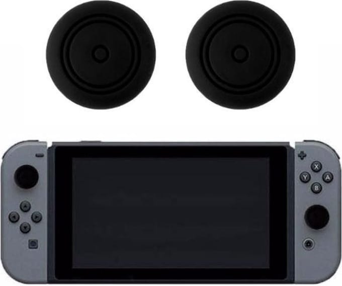 Switch Controller Thumbgrip Thumb Grip Cap Thumbsticks - Zwart 1 paar