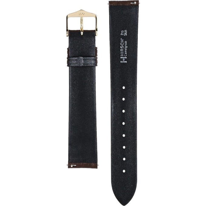 Hirsh Horlogeband Camelgrain Bruin - Leer - 17mm