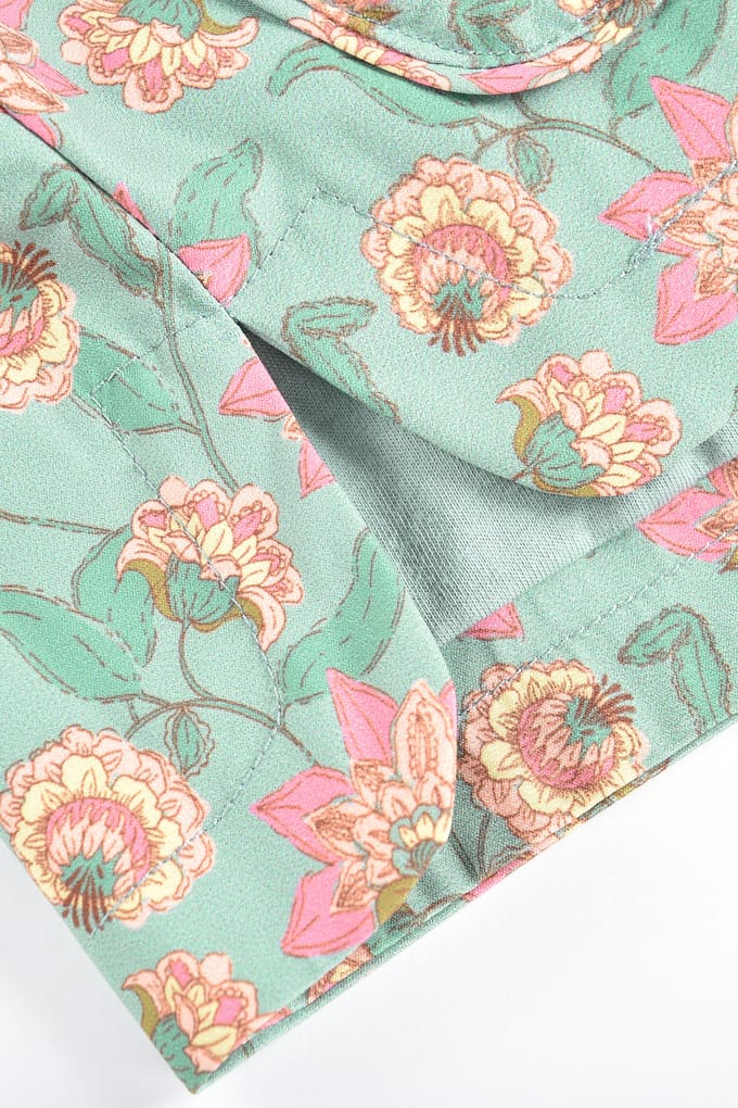 Louise Misha Raincoat Manoukia Turquoise Flowers Größe: 3M | Jacken Outlet | kids | Cyan