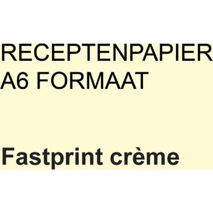 Receptpapier Fastprint A6 80gr creme 2000 vel