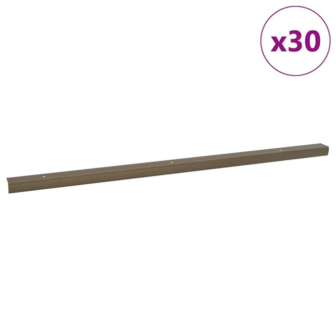 vidaXL - Trapprofielen - 30 - st - Bruin - 67 - x - 3 - x - 2 - cm - Aluminium
