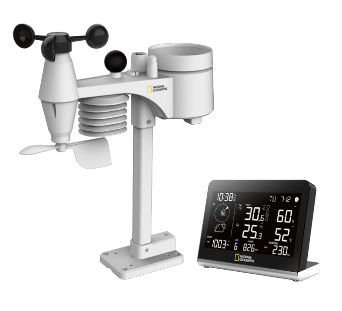 National Geographic Weerstation - 8-in-1 Sensor - Draadloos - Kleurveranderend Scherm