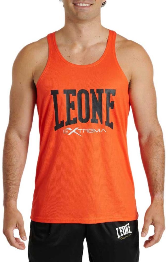 Leone1947 Logo Mouwloos T-shirt Oranje M Man