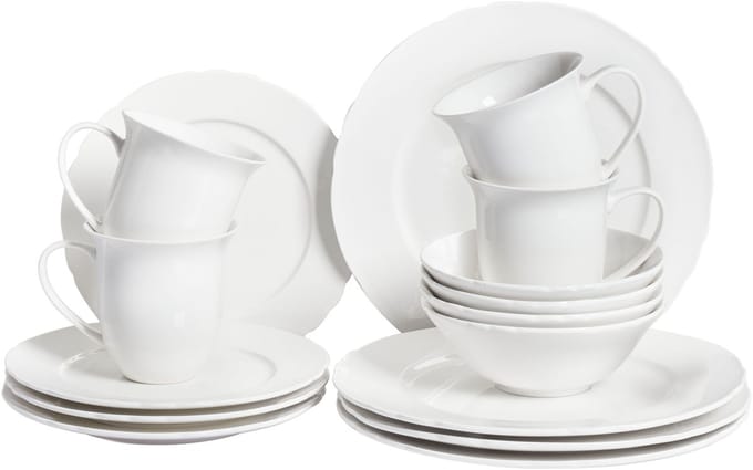 ELDERBERRY - Servies set van 16 - Wit - Porselein