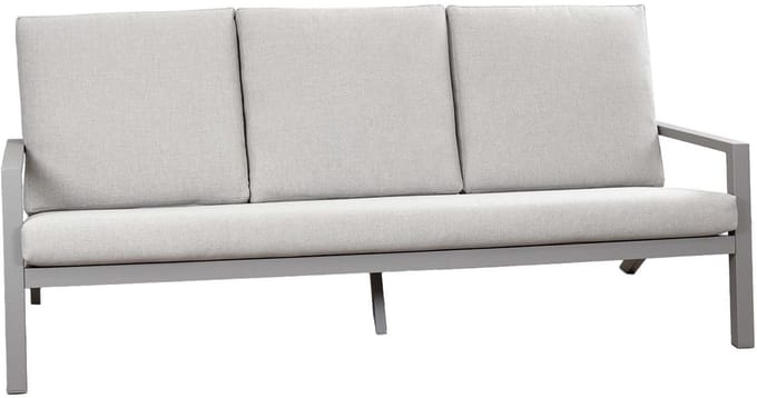 Loungebank Bezano | 3 personen | Taupe/Champagne | Aluminium