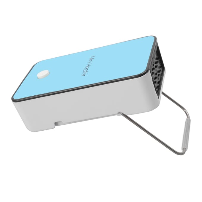 Mini Heater Snelle Verwarming Laag Geluidsniveau Miniwatt Blauw Draagbare Bureauverwarmer met Roterende Beugel voor gray