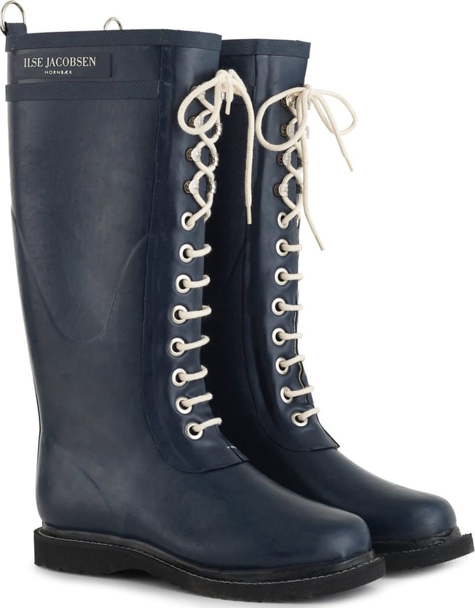 Hoge regenlaarzen met veters RUB1