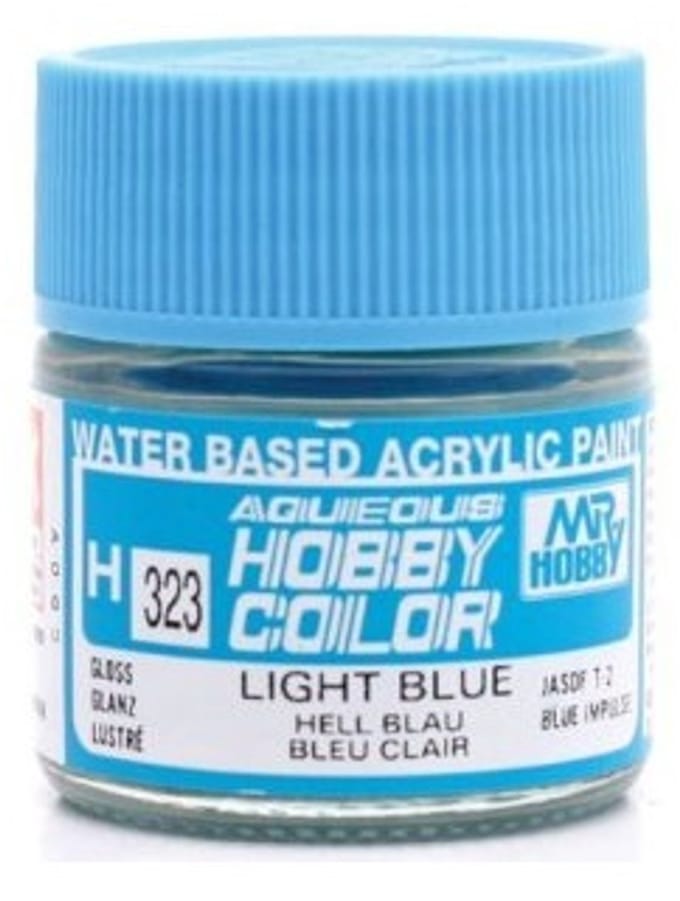 Gunze H-323 - Light Blue Glanzend - Mr. Hobby Aqueous Modelbouwverf 10ml