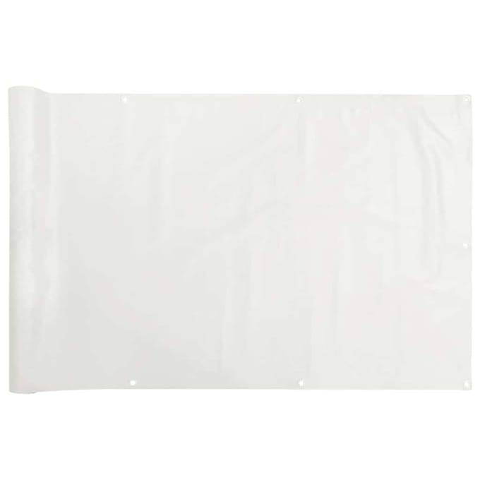 vidaXL - Balkonscherm - 700x120 - cm - PVC - wit