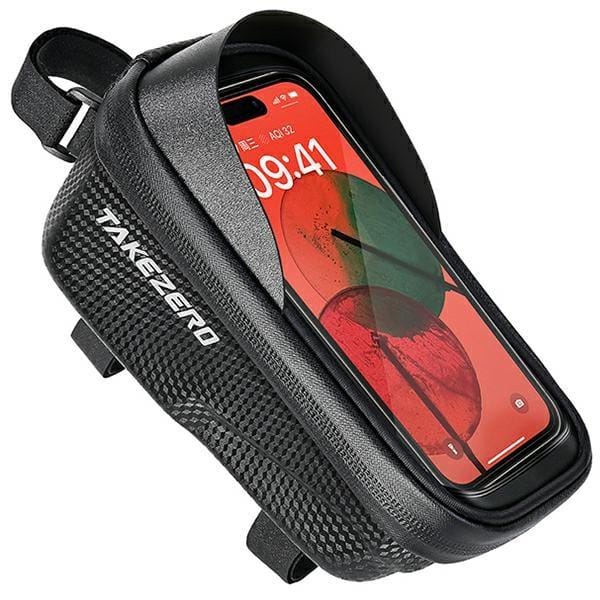 TAKEZERO A2 fietskoffer/houder, frametas, zwart/zwart