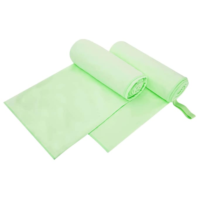 vidaXL - Sporthanddoeken - 2 - st - Groen - 200 - x - 100 - cm - Polyester - en - polyamide
