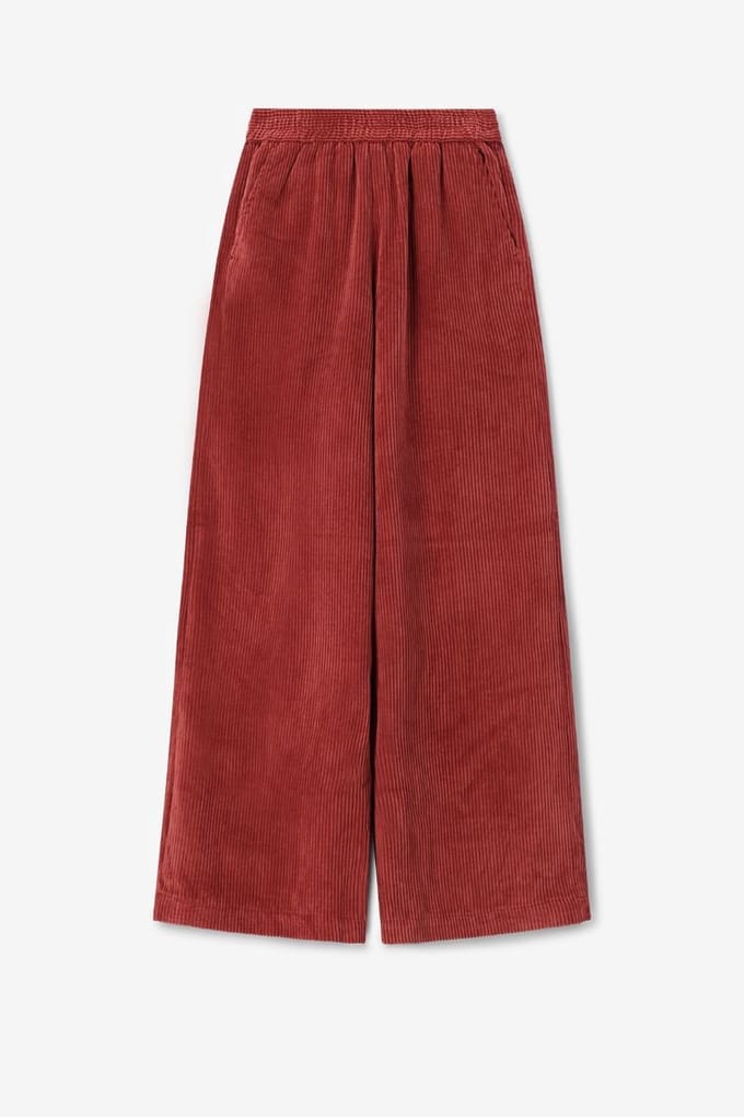 Sissy-Boy - Donkerrode high waist corduroy broek