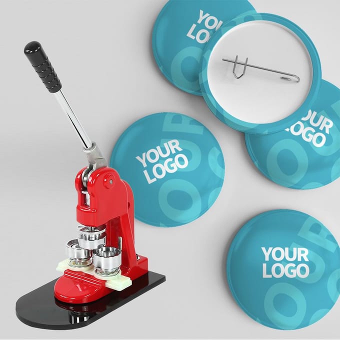 32MM Badge Maker Machine Maken Pin Button Pers Snijder 1000 Cirkel Button Verkoop wit