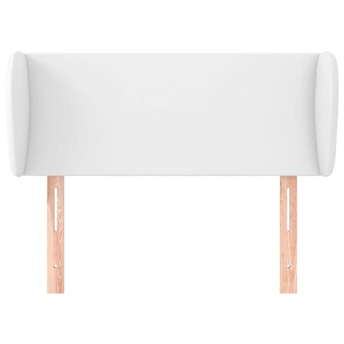 vidaXL - Hoofdbord - met - randen - 93x23x78/88 - cm - kunstleer - wit