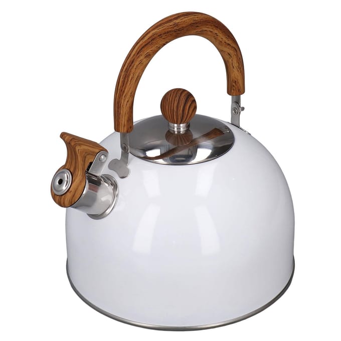 Fluitketel 2,5L Capaciteit Wit 304 Roestvrij Staal Snel Verwarmend Ergonomisch Handvat Thuis gray