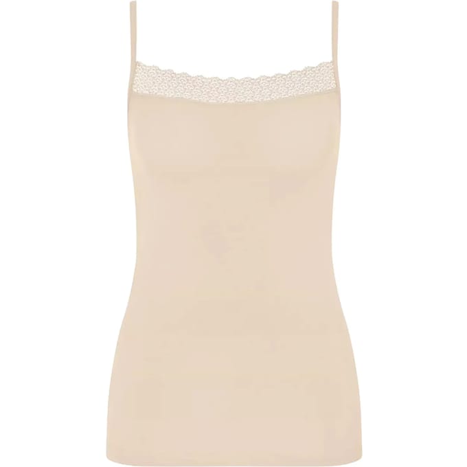 Top met spaghettibandjes en kant, model 'Feel of Modal'