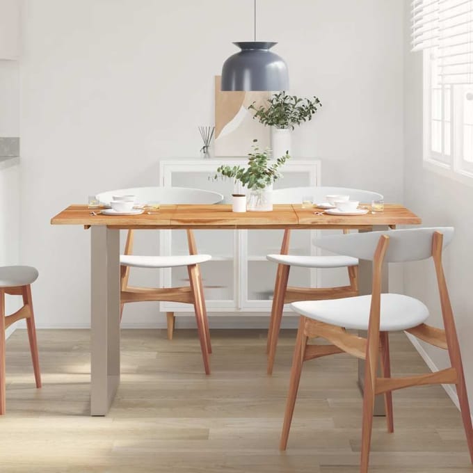vidaXL - Eettafel - 140x70x76 - cm - massief - acaciahout