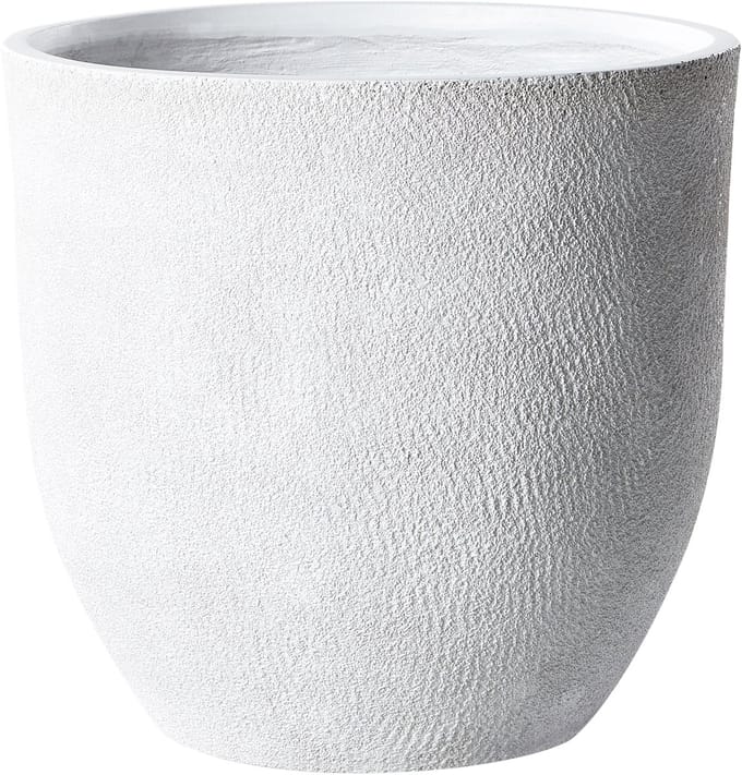 KANNIA - Bloempot - Wit - 55 cm - Klei-vezelmengsel