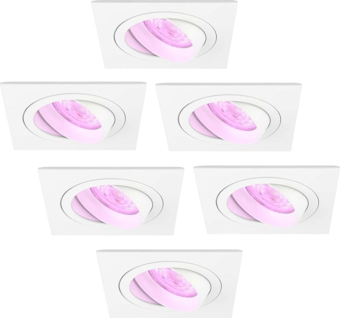 Ledvion - 6X SMART LED Inbouwspot Sevilla - Dimbaar - WiFi - Wit