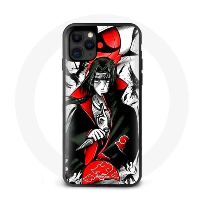 Coque - Maniacase - Iphone 11 Pro - Itachi Uchiwa - Souple - Protection et décoration noir