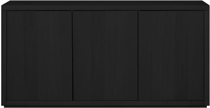 Chester Dressoir Zwart Eikenhout | 3 Deuren | Luxe Design | Push-to-Open