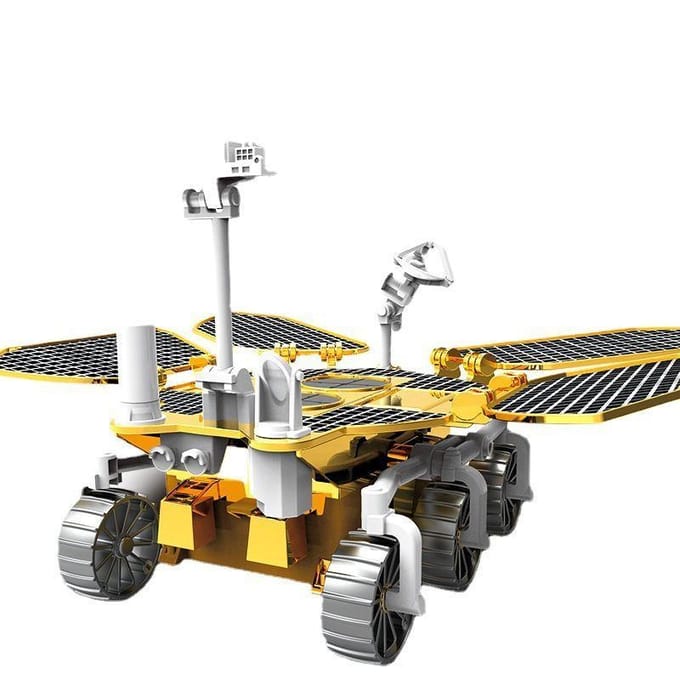 Sonde Spatiale Rover Solaire Kit de Construction Scientifique Éducatif DIY STEM Alimenté par Solaire Cadeau pour Amateurs de Sciences gray