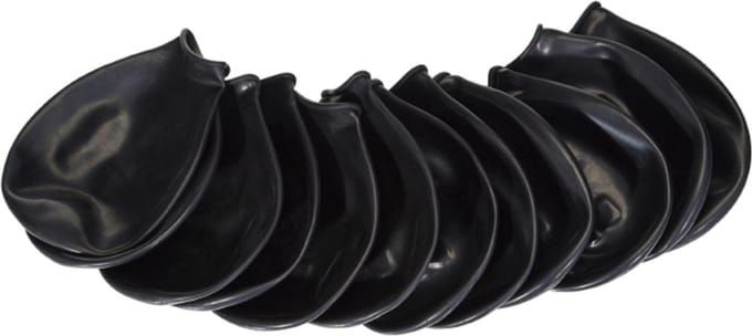 Buster Pawz - Dog shoe L 10.2cm black 12 pcs - (278097)
