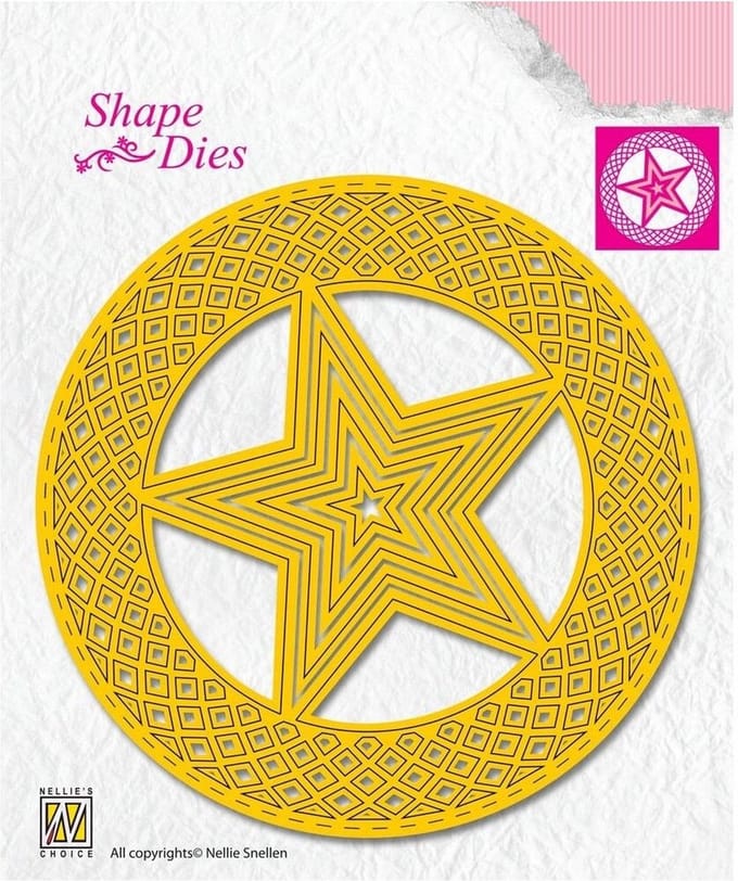 Nellie snellen Shape Dies '5-point stars in circle' snijmal#kaarten maken#scrapbook#hobby