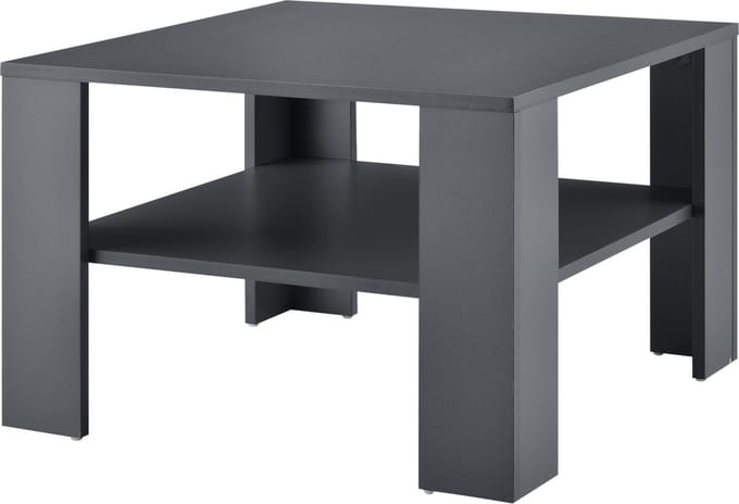 Salontafel Leiden vierkant 60x60x40 cm donkergrijs