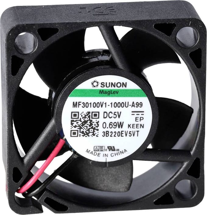 Sunon MF30100V1-1000U-A99 Axiaalventilator 5 V/DC 9.34 m³/h (l x b x h) 10 x 30 x 30 mm