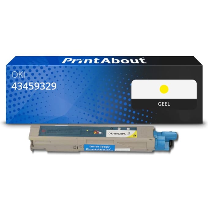 PrintAbout huismerk Toner 43459329 Geel Geschikt voor OKI