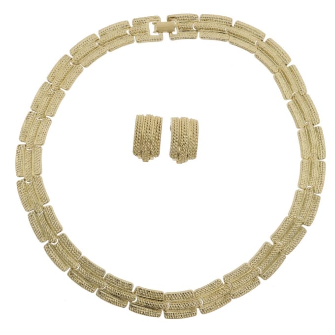 Behave - Set ketting oorclips - Elegant retro gala-accessoire