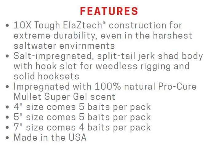 Zman Soft Lure Jerk ShadZ Geparfumeerde 5 Inch 5/Pack Gekneusde Banaan (5667)