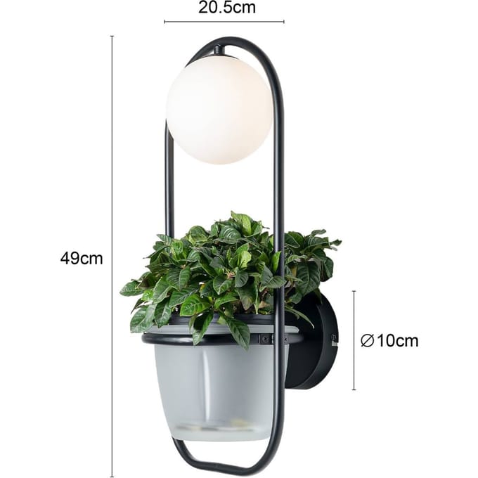 Lindby Orna wandlamp 1-lamp bloemhanger