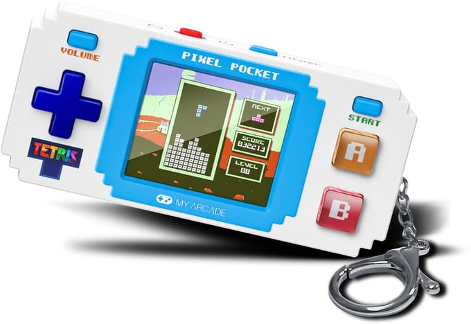 My Arcade Pixel Pocket Tetris Mini Portable Retroconsole Transparant
