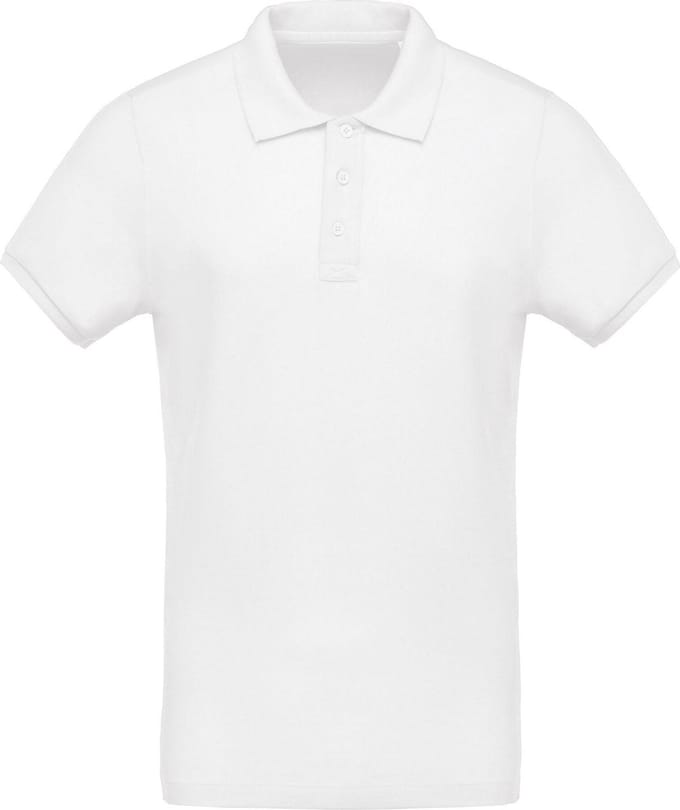 Kariban Menselijk Biologisch Pique-Pique-Poloshirt (Wit)