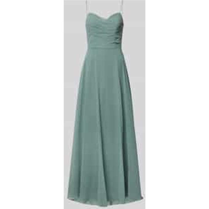 midi-jurk met drapering en spaghettibandjes