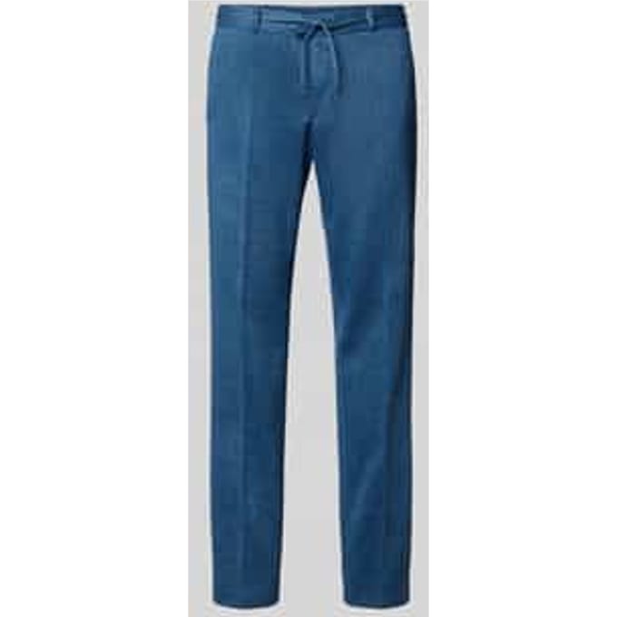 straight fit stoffen broek met bandplooien model 'Sparta'