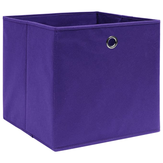 vidaXL - Opbergboxen - 10 - st - 32x32x32 - cm - stof - paars