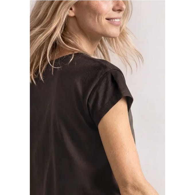 Shirt met ronde hals en folie-details