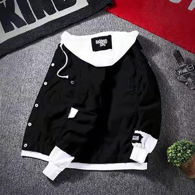 Herfst Dames Jas Mode Capuchon Spijkerjasje Gescheurd Bomberjack Dames Basic Jeansjasje L zwart