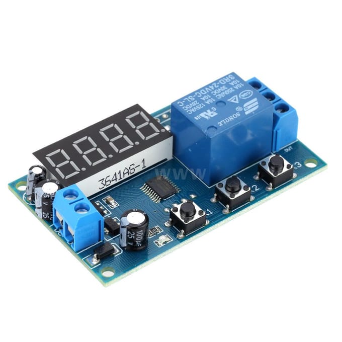Module de temps de retard multifonction, commutateur de commande, relais, minuterie de Cycle, DC 12V 1