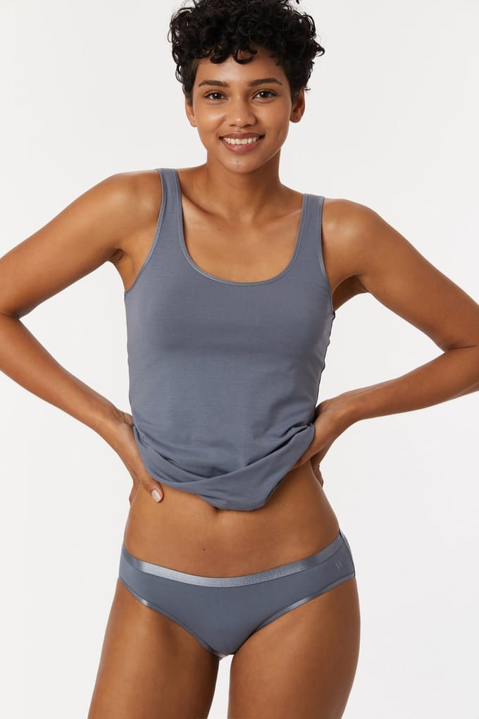Woody Bikini Slip Tripack Blauw M