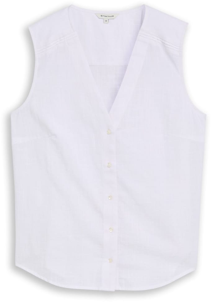 Tom Tailor - Blouse van katoen - Maat 34 - White