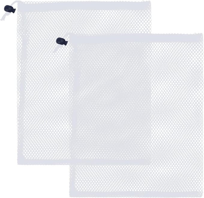 Mesh Trekzakken voor Multi-Functionele Opslag - 2 Stuks, 20x30cm, Ideaal voor Zwemmen, Strand en Reizen
