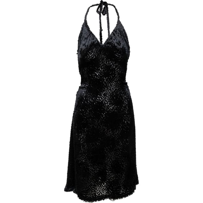 Vivienne Westwood Gold Label halterjurk van imitatiebont - jaren '90