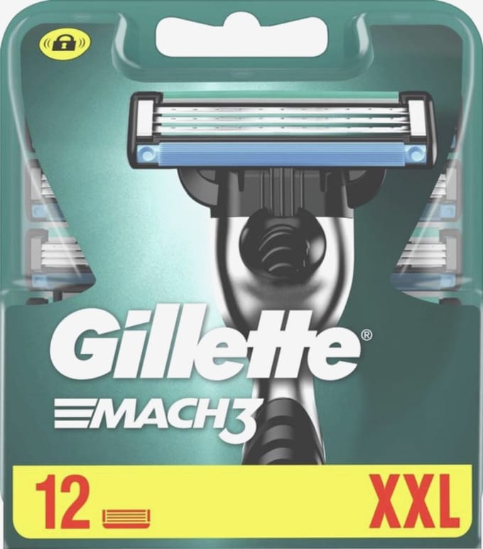 Gillette - Mach3 - Scheermesjes/Navulmesjes - 12 Stuks - Voordeelverpakking
