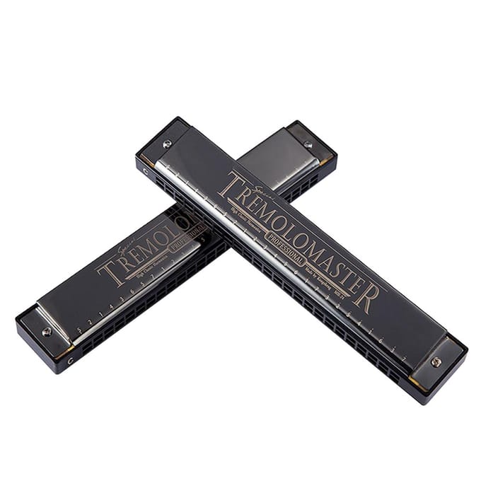 24 Gaten Tremolo Mondharmonica Stijlvol C Toon Zwart Mondorgel Harp voor zwart