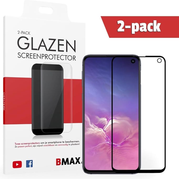 2-pack BMAX geschikt voor Samsung Galaxy S10e Screenprotector Full Cover Glas | Beschermglas | Tempered Glass